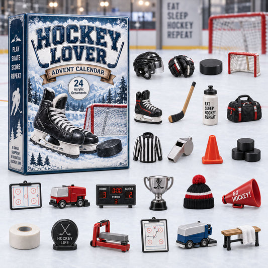 CHRISTMAS KICKOFF 40% OFF - Hockey Lover Advent Calendar 2026 - 24-Day Festive Countdown, Acrylic Charms Blind Box - Gift For Sport Lovers AC0HA285