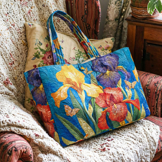 Iris Garden Quilted Classic Tote Bag SN0NT024