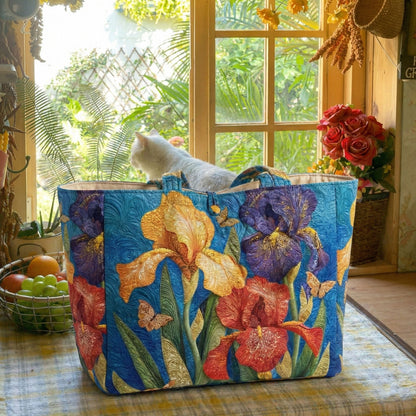 Iris Garden Quilted Classic Tote Bag SN0NT024