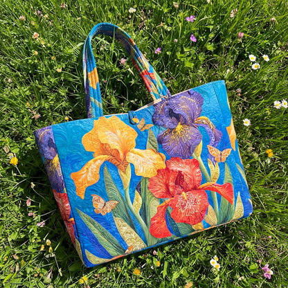 Iris Garden Quilted Classic Tote Bag SN0NT024