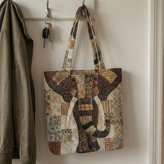 Ivory Patch Quilted Zipper Tote Bag SN0DK013