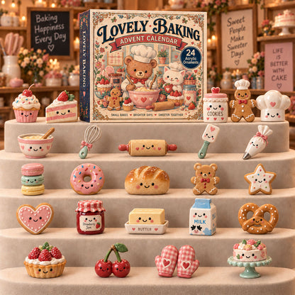 CHRISTMAS KICKOFF 40% OFF - Lovely Baking Advent Calendar 2026 - 24-Day Festive Countdown, Acrylic Charms Blind Box - Gift For Baking Lovers AC0TM305
