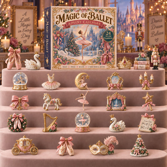 CHRISTMAS KICKOFF 40% OFF - Magic Of Ballet Advent Calendar 2026 - 24-Day Festive Countdown, Acrylic Charms Blind Box - Gift For Ballet Lovers AC0TM313
