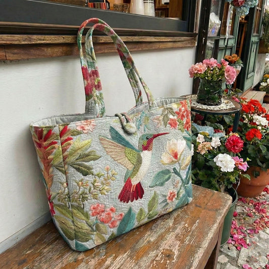 Meadow Bloom Quilted Classic Tote Bag SN0NT016