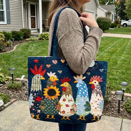 Midnight Farm Friends Quilted Classic Tote Bag SN0PT029
