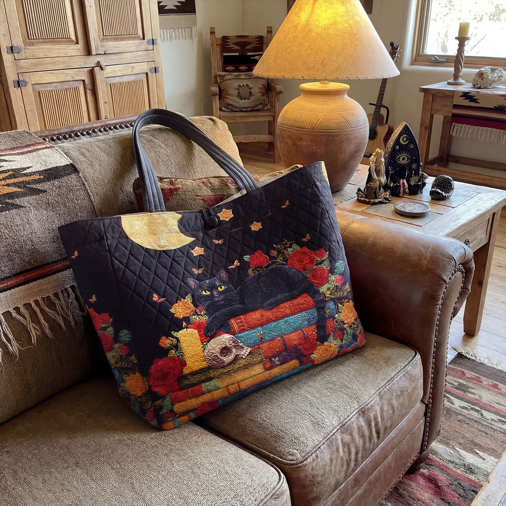 Midnight Library Companion Quilted Classic Tote Bag SN0PT037