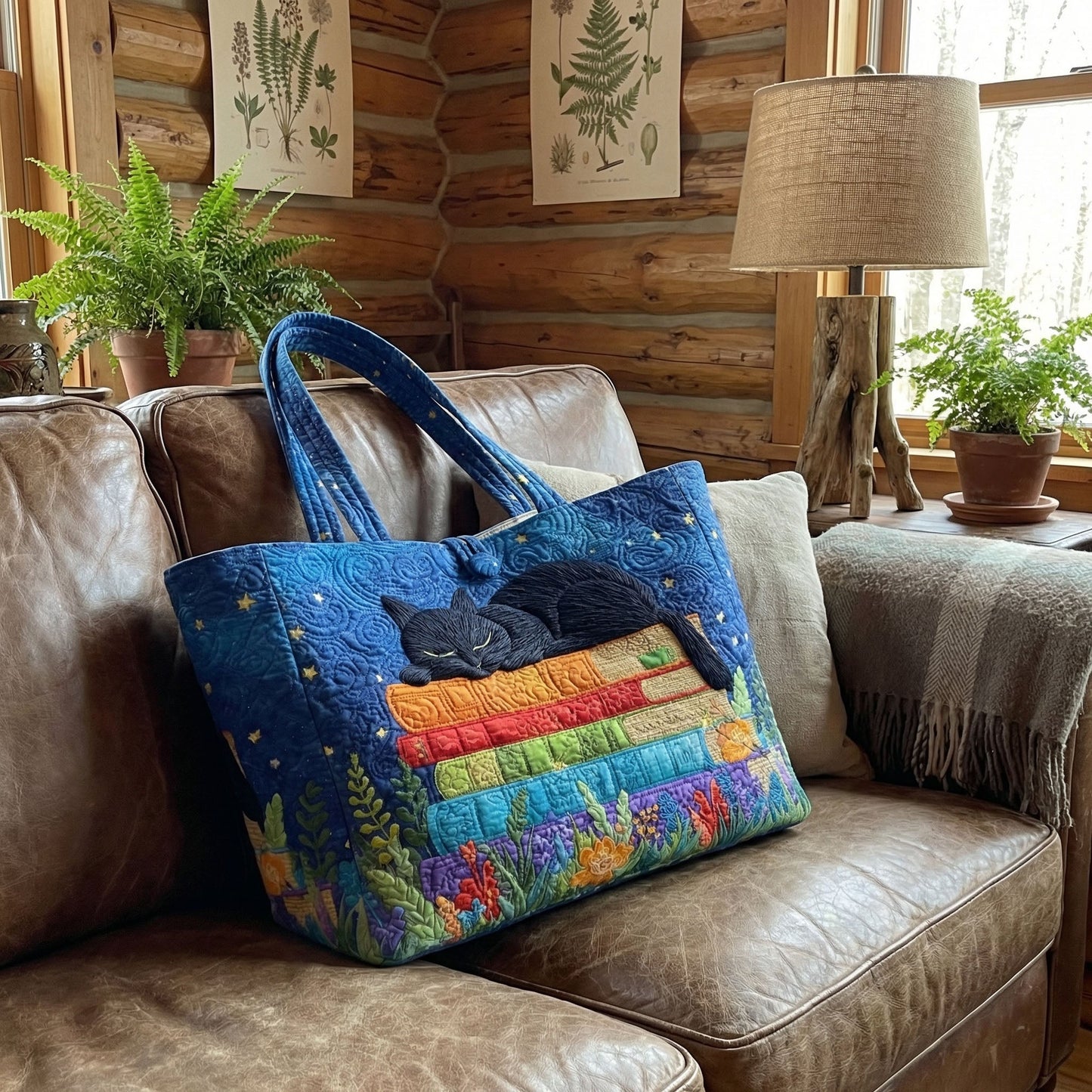 Midnight Manuscript Quilted Classic Tote Bag SN0PT034