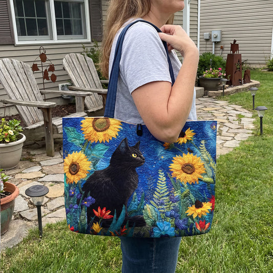 Midnight Sunflower Heritage Quilted Classic Tote Bag SN0PT038