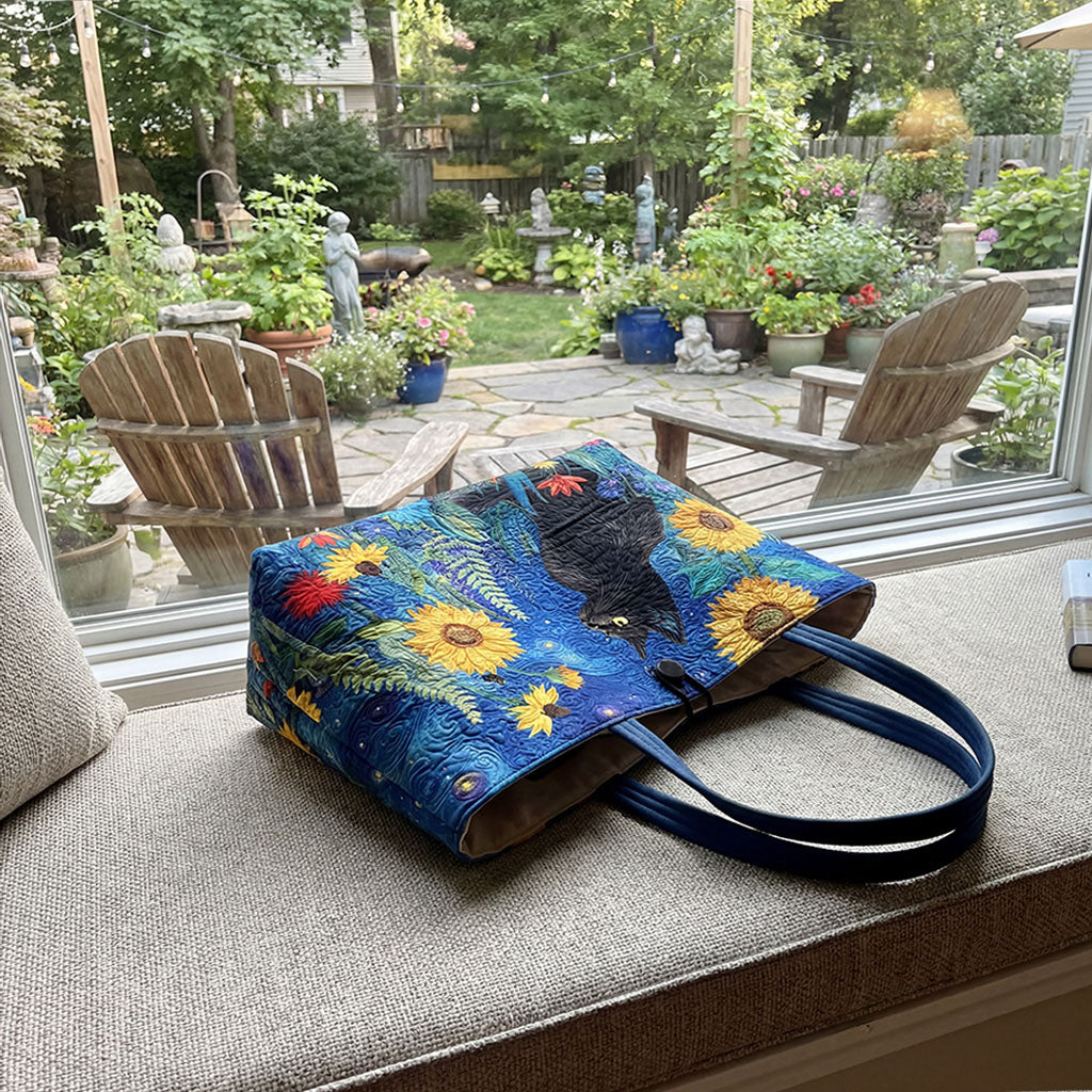 Midnight Sunflower Heritage Quilted Classic Tote Bag SN0PT038