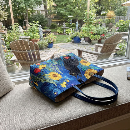 Midnight Sunflower Heritage Quilted Classic Tote Bag SN0PT038