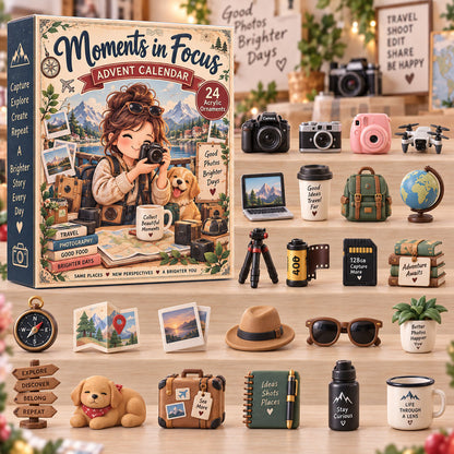 CHRISTMAS KICKOFF 40% OFF - Moments in Focus Advent Calendar 2026 - 24-Day Festive Countdown, Acrylic Charms Blind Box - Gift For Photographer Lovers AC0TH351