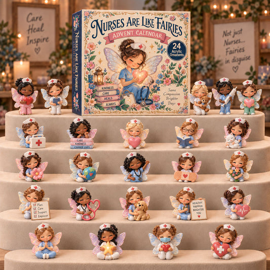 CHRISTMAS KICKOFF 40% OFF - Nurses Are Earth Angels Advent Calendar 2026 - 24-Day Festive Countdown, Acrylic Charms Blind Box - Gift For Nurse Lovers AC0TM345
