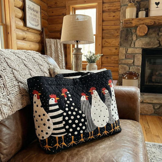 Patchwork Barnyard Friends Quilted Classic Tote Bag SN0PT025