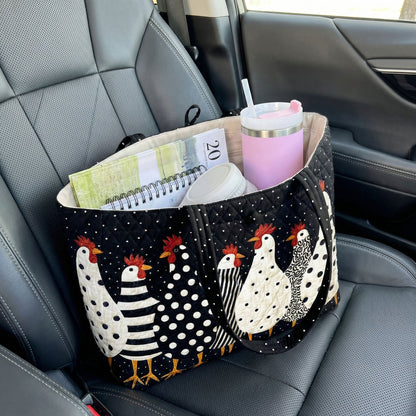 Patchwork Barnyard Friends Quilted Classic Tote Bag SN0PT025