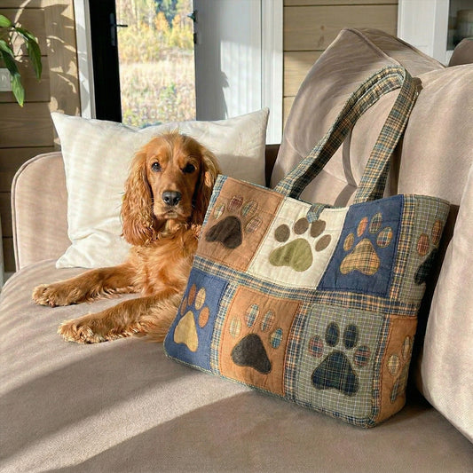 Paw Patchwork Quilted Classic Tote Bag SN0NT001
