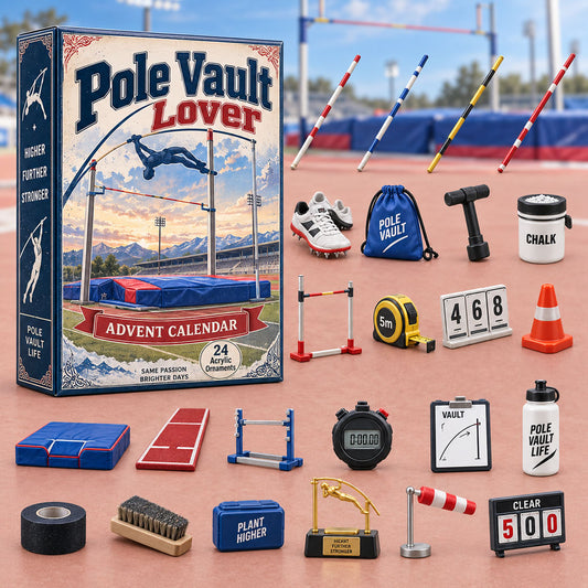 CHRISTMAS KICKOFF 40% OFF - Pole Vault Lover Advent Calendar 2026 - 24-Day Festive Countdown, Acrylic Charms Blind Box - Gift For Sport Lovers AC0HA286
