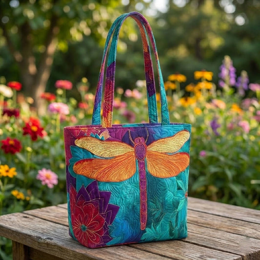 Prism Dragonfly Quilted Zipper Tote Bag SN0DK008