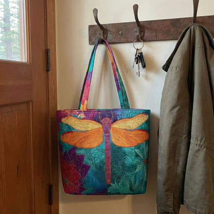 Prism Dragonfly Quilted Zipper Tote Bag SN0DK008