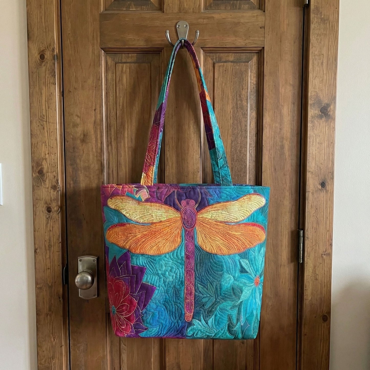 Prism Dragonfly Quilted Zipper Tote Bag SN0DK008