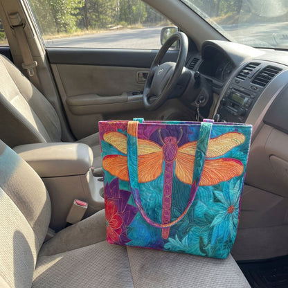 Prism Dragonfly Quilted Zipper Tote Bag SN0DK008