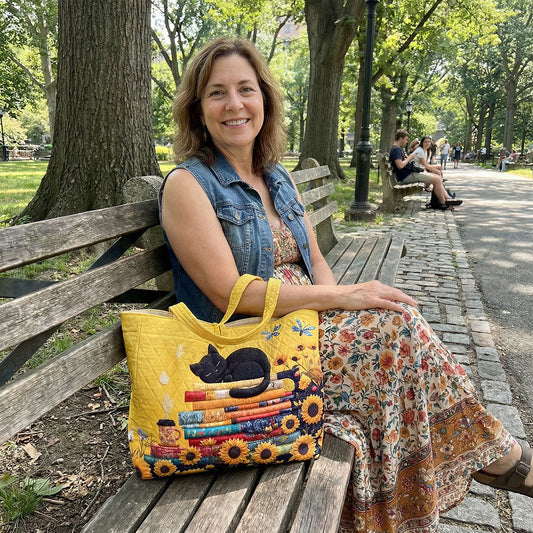 Purrfect Patchwork Quilted Classic Tote Bag SN0PT035