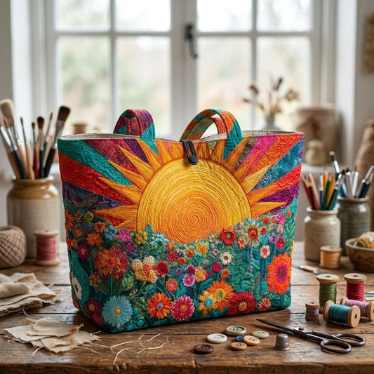 Radiant Meadow Quilted Classic Tote Bag SN0DK044