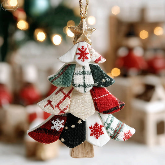 Rustic Christmas Pine Mica Ornament NCU0DH323
