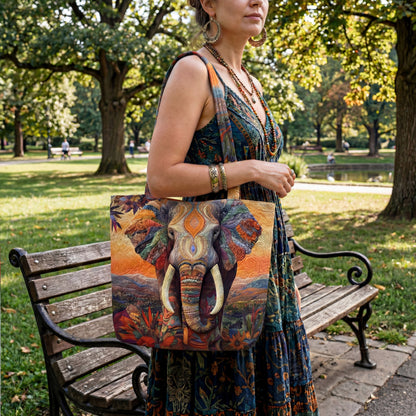 Savanna Stitch Quilted Zipper Tote Bag SN0DK012