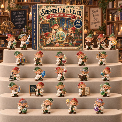 CHRISTMAS KICKOFF 40% OFF - Science Lab Of Elves Advent Calendar 2026 - 24-Day Festive Countdown, Acrylic Charms Blind Box - Gift For Science Lovers AC0TM348