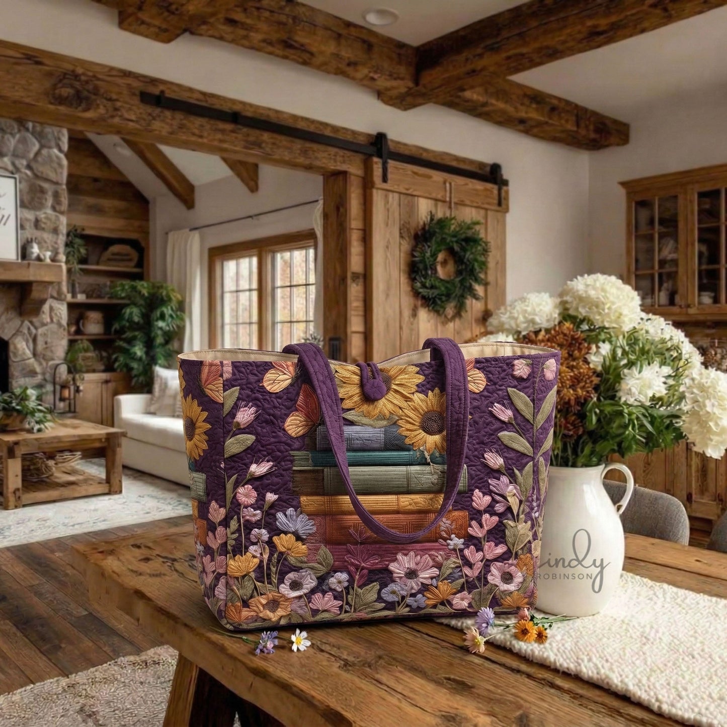 Sunflower Stories Quilted Classic Tote Bag SN0NT034