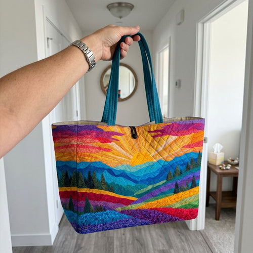 Sunrise Bloom Quilted Classic Tote Bag SN0DK041