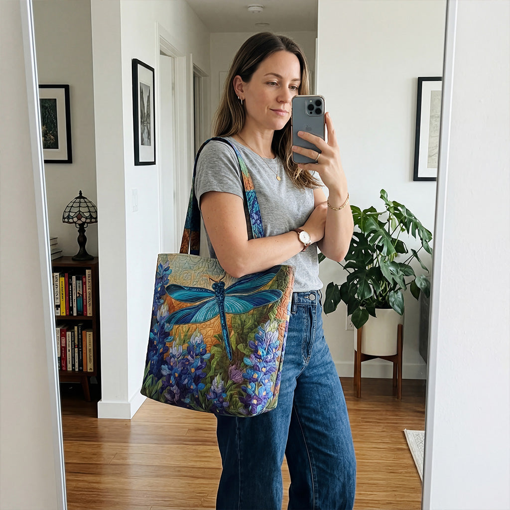 Sunset Stitch Quilted Zipper Tote Bag SN0DK009