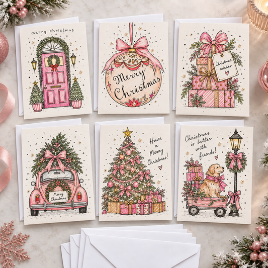 Sweet Christmas Memories Christmas Cards Assortment, Set of 6 - Holiday Greeting Cards GC0TL015