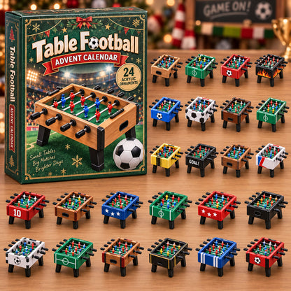CHRISTMAS KICKOFF 40% OFF - Table Football Advent Calendar 2026 - 24-Day Festive Countdown, Acrylic Charms Blind Box - Gift For Table Football Lovers AC0NT345