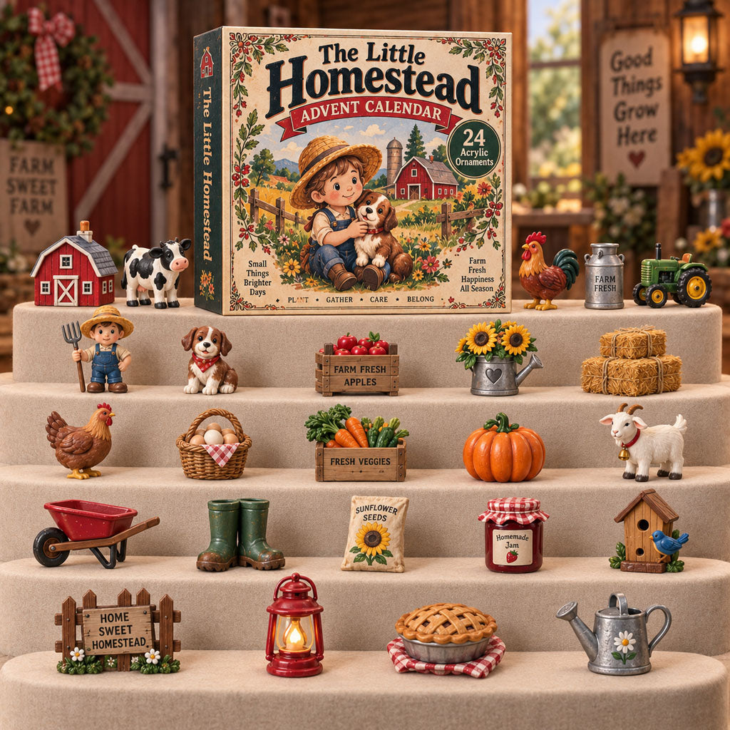CHRISTMAS KICKOFF 40% OFF - The Little Homestead Advent Calendar 2026 - 24-Day Festive Countdown, Acrylic Charms Blind Box - Gift For Farm Lovers AC0TH257
