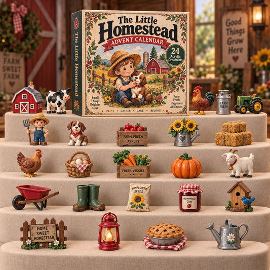 CHRISTMAS KICKOFF 40% OFF - The Little Homestead Advent Calendar 2026 - 24-Day Festive Countdown, Acrylic Charms Blind Box - Gift For Farm Lovers AC0TH257