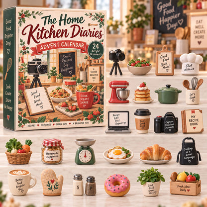 CHRISTMAS KICKOFF 40% OFF - The Home Kitchen Diaries Advent Calendar 2026 - 24-Day Festive Countdown, Acrylic Charms Blind Box - Gift For Food Blogger Lovers AC0TH347
