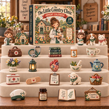 CHRISTMAS KICKOFF 40% OFF - The Little Country Clinic Advent Calendar 2026 - 24-Day Festive Countdown, Acrylic Charms Blind Box - Gift For Hospital Lovers AC0TH295