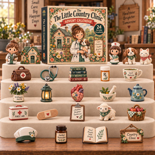 CHRISTMAS KICKOFF 40% OFF - The Little Country Clinic Advent Calendar 2026 - 24-Day Festive Countdown, Acrylic Charms Blind Box - Gift For Hospital Lovers AC0TH295