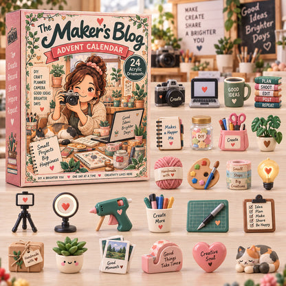 CHRISTMAS KICKOFF 40% OFF - The Maker Blog Advent Calendar 2026 - 24-Day Festive Countdown, Acrylic Charms Blind Box - Gift For DIY Crafter Lovers AC0TH350