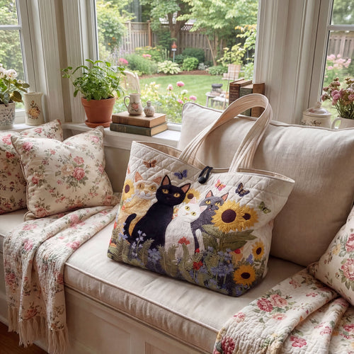The Social Cat-izen Quilted Classic Tote Bag SN0PT045