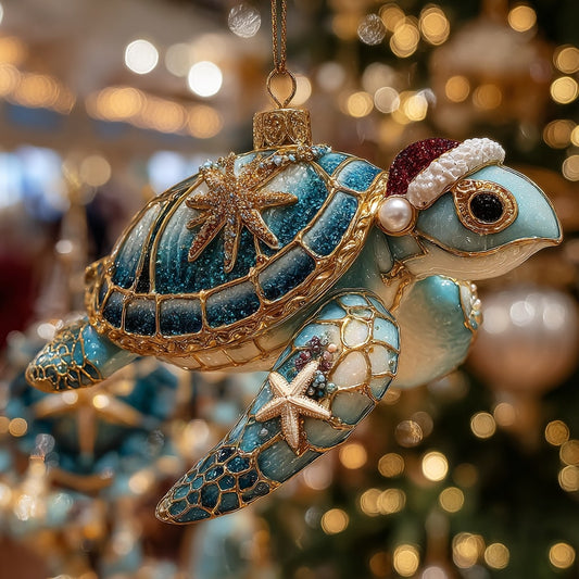 Turtle Claus Mica Ornament NCU0NL113