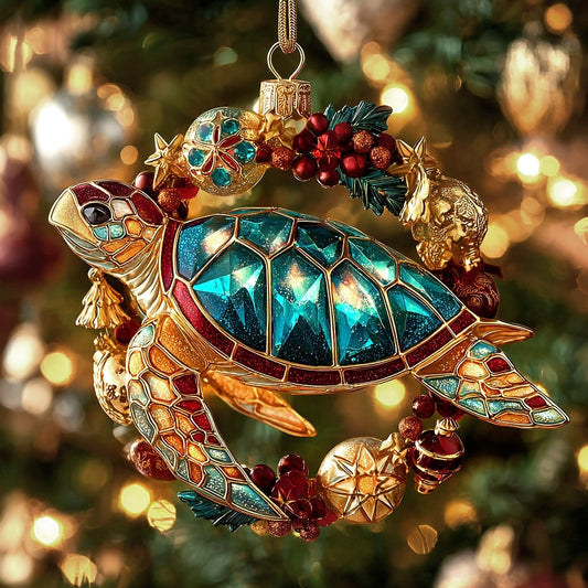 Twinkling Tide Turtle Mica Ornament NCU0NL126