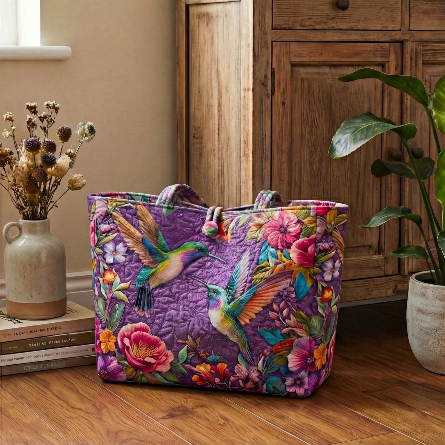 Velvet Wings Quilted Classic Tote Bag SN0NT017