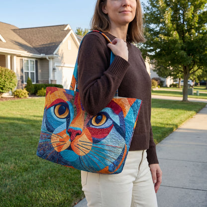 Vibrant Mosaic Masterpiece Quilted Classic Tote Bag SN0PT046