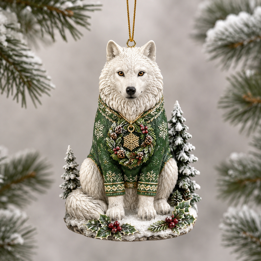 Winter Wolf Mica Ornament NCU0TH030