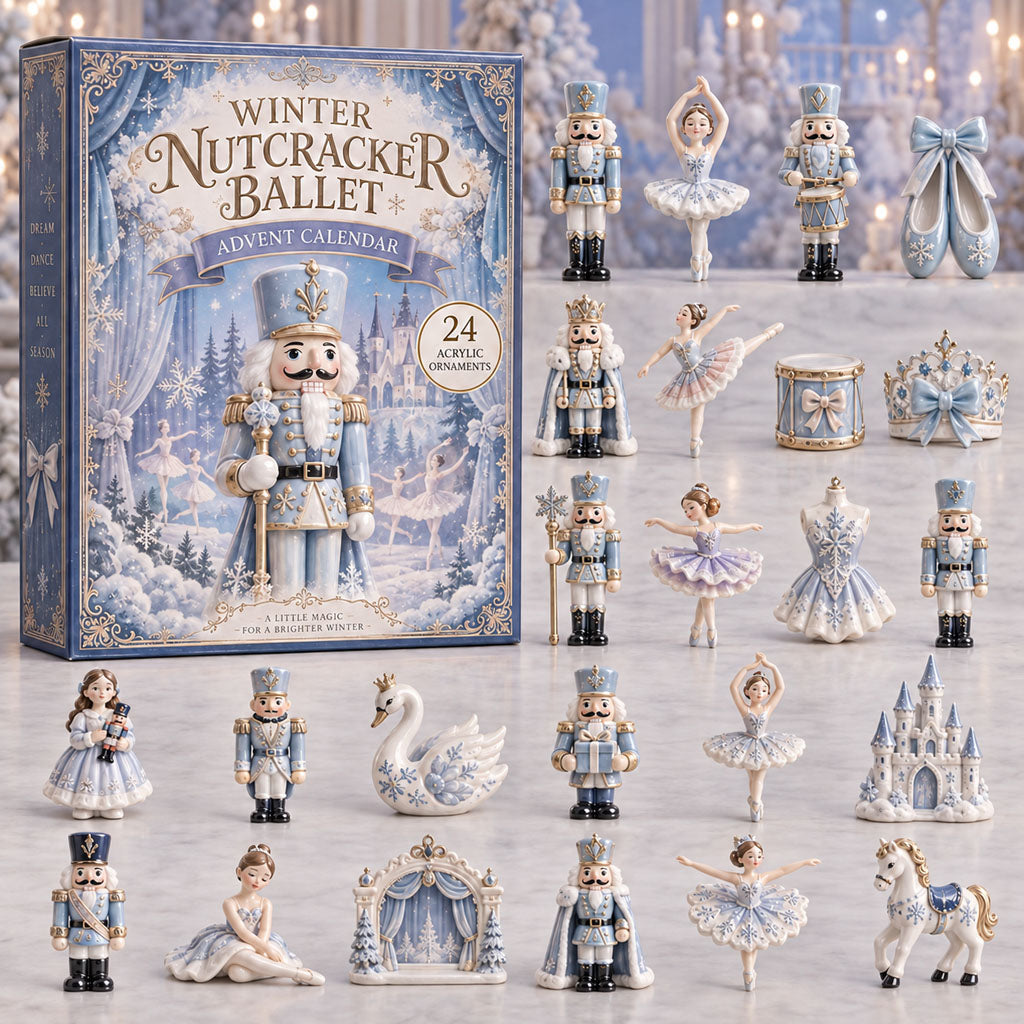 CHRISTMAS KICKOFF 40% OFF - Winter Nutcracker Ballet Advent Calendar 2026 - 24-Day Festive Countdown, Acrylic Charms Blind Box - Gift For Ballet Lovers AC0TM418