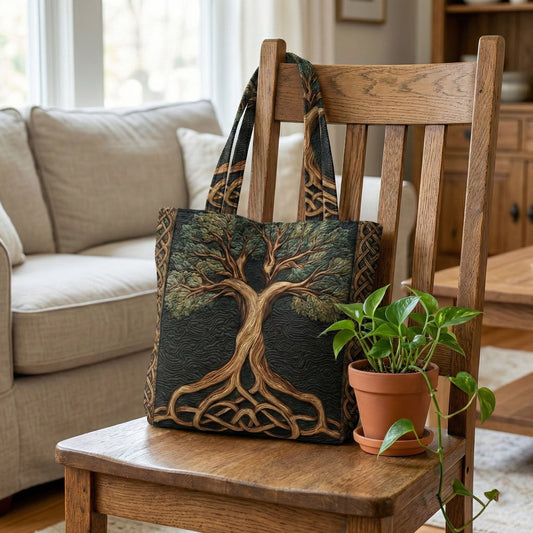 Woven Life Quilted Zipper Tote Bag SN0NT009