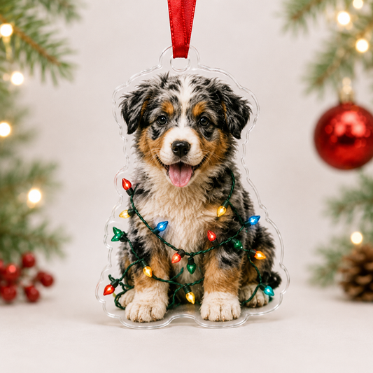 Xmas Australian Shepherd Mica Ornament NCU0NT042