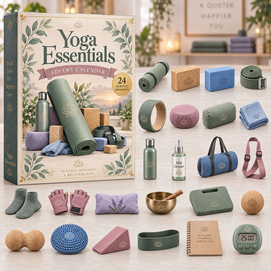 CHRISTMAS KICKOFF 40% OFF - Yoga Essentials Advent Calendar 2026 - 24-Day Festive Countdown, Acrylic Charms Blind Box - Gift For Yoga Lovers AC0NT324